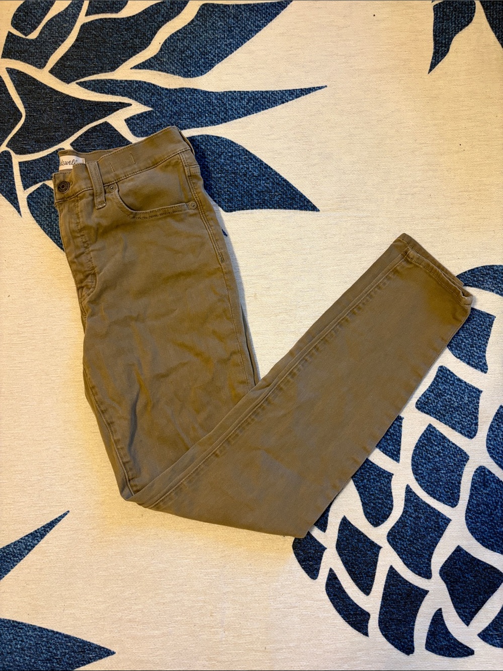 Madewell Olive Green High-Rise Skinny Jeans